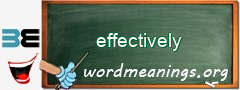 WordMeaning blackboard for effectively